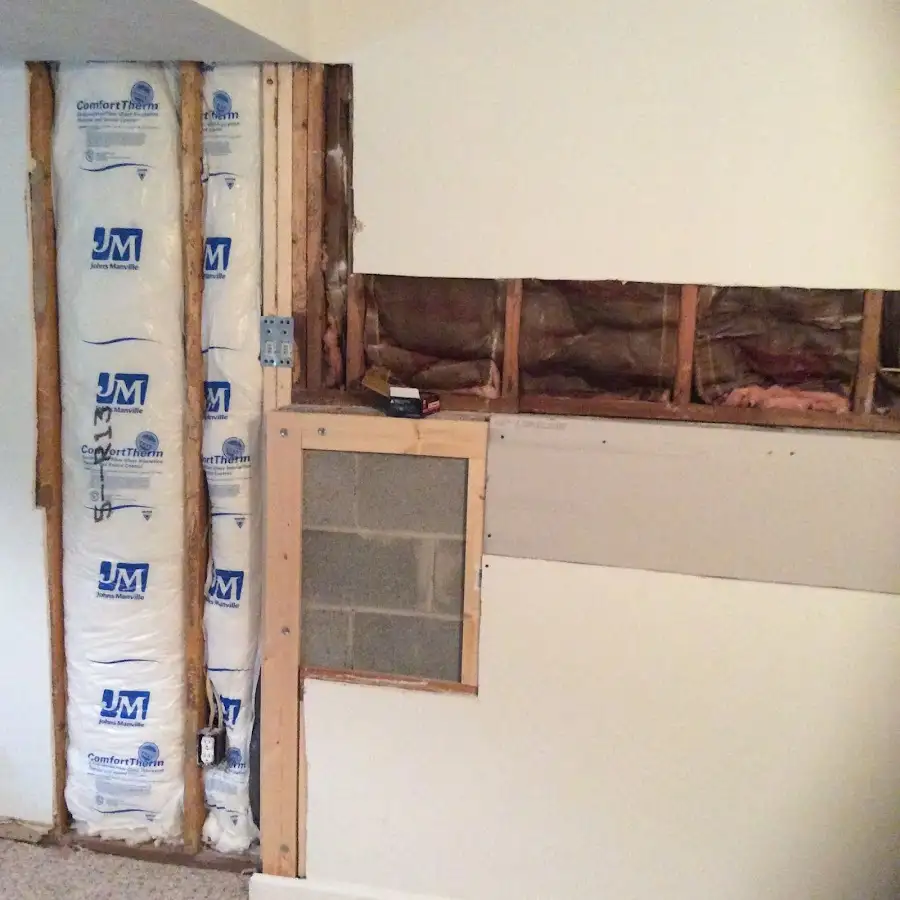 Wall insulation replacement during Contents Cleaning & Restoration in Asbury